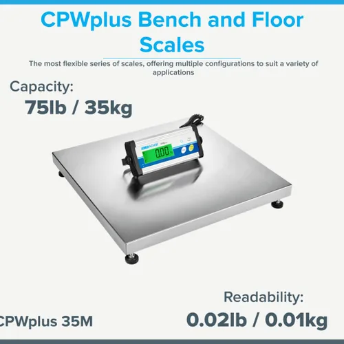 Vista 2 de Adam Equipment CPWplus balanza para piso, Acero inoxidable, 1