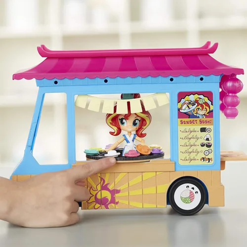 Vista 9 de My Little Pony Por ejemplo, Minis Sunset Shimmer Camión de sushi