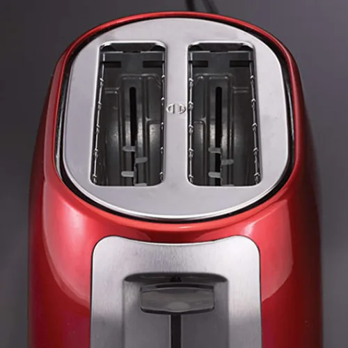 Vista 4 de Brentwood TS-292R - Tostadora de ranura extra ancha Cool Touch de 2 rebanadas, color rojo