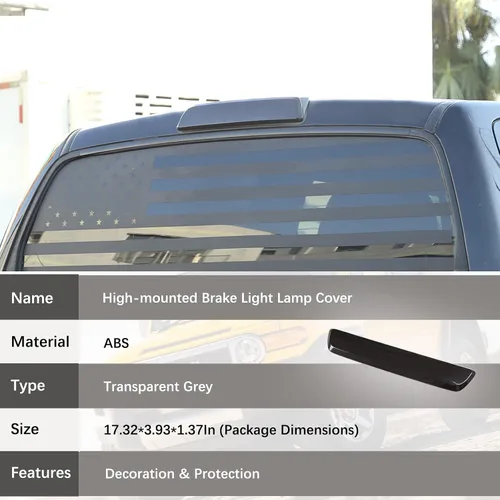 Vista 3 de Aunginsy Cubierta de lámpara de freno de montaje alto para automóvil, compatible con Toyota Tundra 2007-2021 para luz de freno de montaje alto