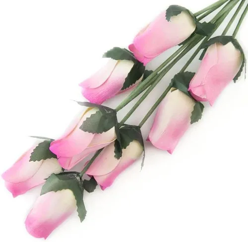 Vista 37 de 6 rosas de madera negras medio abiertas para manualidades, ramos personalizados y otros proyectos. 16 colores para elegir. Negro