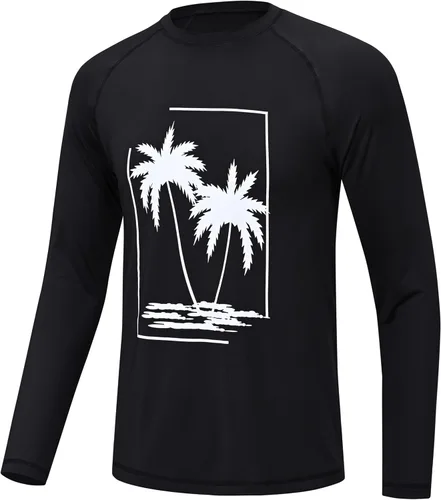 Vista 27 de Camisetas de natación de manga larga para hombres Rashguard UPF 50+ Camisa de protección solar UV Atlética Entrenamiento Correr Senderismo Camiseta