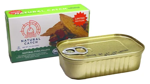 Vista 9 de Natural Catch Filetes de albacore de atún blanco, cortados a mano, alta calidad, atrapados en poste y línea, 120 calorías sin gluten, paleo, keto