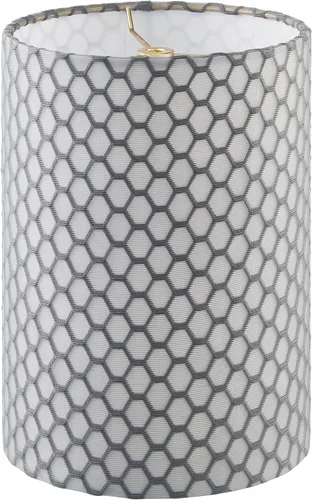 Vista 19 de Aspen Creative 31618 Pantalla de lámpara con forma de tambor de transición (cilindro) en lino blanquecino, 8 pulgadas de ancho (8 x 8 x 11 pulgadas)
