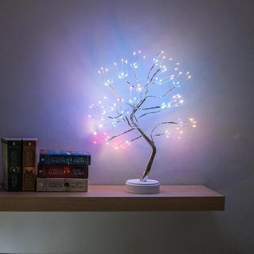 Vista 5 de Lámpara de árbol de hadas centelleante, lámpara de árbol espíritu, lámpara de árbol de bonsái, árbol de luces de hadas, bonita decoración estética