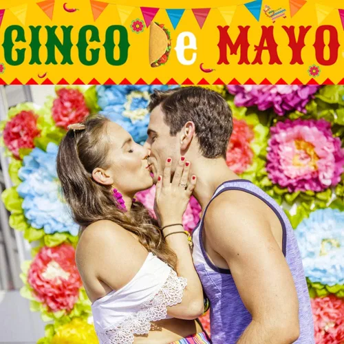 Vista 6 de Cartel grande del Cinco de Mayo, decoración de suministros de fiesta mexicana, suministros de fiesta del Cinco de Mayo, cartel de fiesta de baby