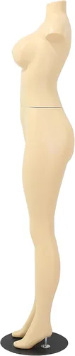 Vista 3 de Maniquí femenino de cuerpo completo de 63 pulgadas, maniquí de exhibición de estilo brasileño con base de metal para tiendas de ropa al por menor