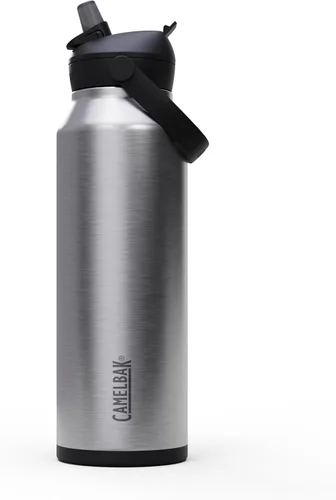 Vista 26 de CamelBak - Thrive - Botella de agua con tapa y pajilla, 20 onzas - Aislante de acero inoxidable, color negro
