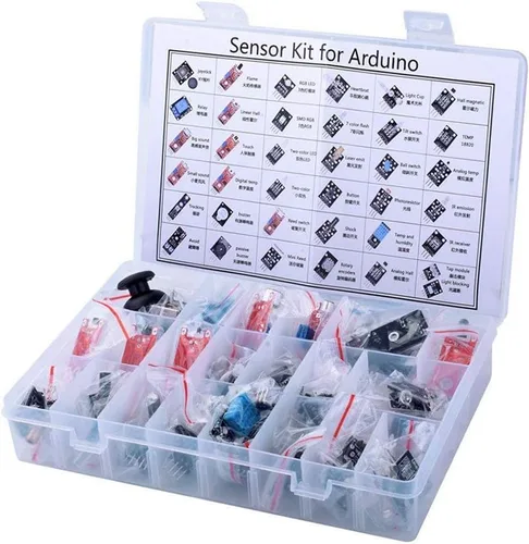 Vista 4 de HiLetgo Kit de surtido de 37 sensores para Arduino y Raspberry Pi - Kit de inicio para proyectos de robots 37 en 1