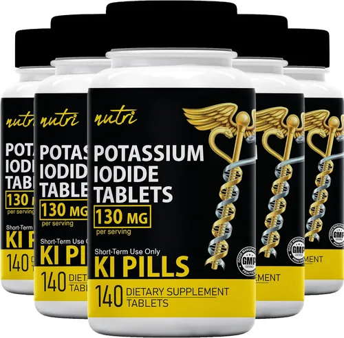 Vista 9 de Tabletas de radiación de yoduro de potasio de 130 mg - (60 tabletas) EXP 10/2032 - Ki Pills Tablets de yodo de potasio para radiación - Píldoras