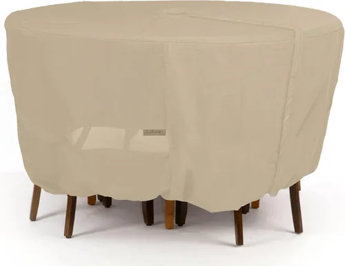 Vista 13 de Covermates Juego de funda clásica redonda para mesa de comedor y silla de patio, protección para muebles de exterior para todo tipo de clima, vinilo