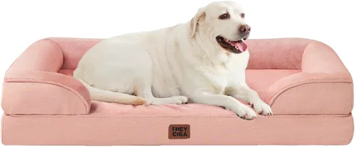Vista 55 de EHEYCIGA – Cama ortopédica impermeable para perros pequeños, de espuma viscoelástica tipo caja de huevos, con bordes elevados y base antideslizante