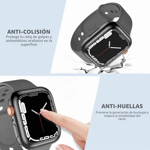 Vista 2 de GEAK - Juego de 3 fundas protectoras TPU compatibles con Apple Watch Series 11 10, protector de pantalla de 1.65 pulgadas, funda protectora completa