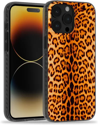 Vista 41 de SCORPIFY Funda para iPhone 15 Pro Max [Compatible con MagSafe] con Diseño de Estampado de Leopardo Guepardo Negro Mate, Linda Funda Magnética