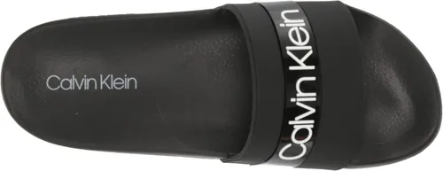 Vista 5 de Calvin Klein Men's Alongi Slide Sandalia, NegroBlanco 001