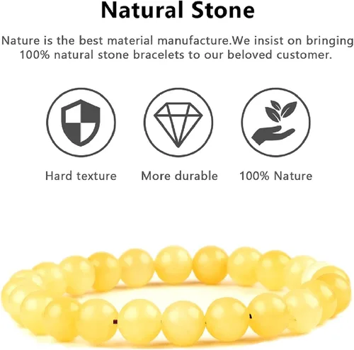 Vista 3 de TIGERSTAR Natural Lava Rock Beads Bracelet,Stretch Elastic Bracelets,Adjustable Braided Rope Gemstone Bracelets for Men Women