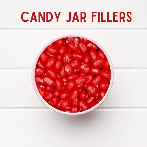 Vista 3 de Needzo Red Jelly Beans - Caramelos masticables con sabor a cereza, dulces compartibles con sabor a fruta jugosa, aperitivo para llevar, paquete de 3
