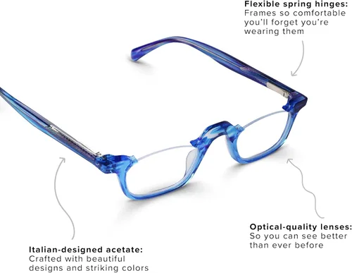 Vista 3 de eyebobs - Untamed Gafas de lectura prémium para hombres y mujeres Monturas de medio borde Disponible en 0.0x - 4.0x