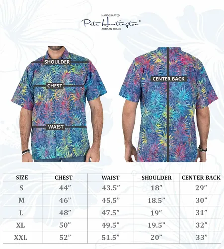 Vista 6 de Camisa hawaiana de manga corta Batik 100% algodón para hombre, ajuste clásico