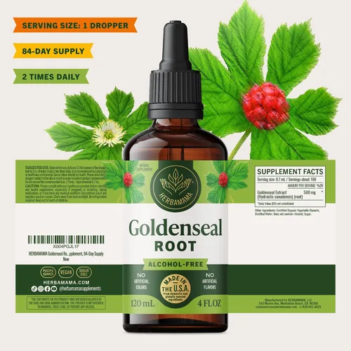 Vista 8 de HERBAMAMA Tintura Goldenseal - Apoyo inmunológico y digestión