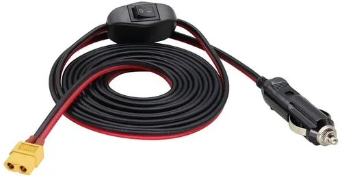 Vista 12 de Paquete de 2 cables 16AWG XT60 a encendedor de cigarrillos, enchufe macho de 12 V a XT60 hembra, cable de extensión compatible con cable de carga