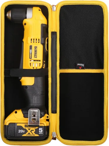 Vista 2 de Mchoi Estuche de almacenamiento rígido para taladro inalámbrico DEWALT 20V MAX en ángulo recto DCD740C1 / DCD740B, solo funda