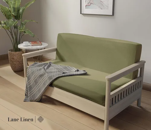 Vista 2 de LANE LINEN Fundas de futón tamaño completo, fundas de 100 % algodón, funda de colchón tamaño completo para sofá cama futón, funda de sofá plegable