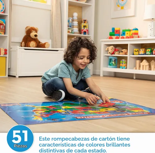 Vista 2 de Puzle de suelo de 51 piezas Melissa & Doug. , Multicolor/Ninguno