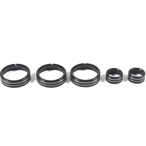 Vista 3 de Anillo decorativo de aleación de aluminio para automóvil, control central, control de volumen de aire acondicionado, anillo de montaje a presión