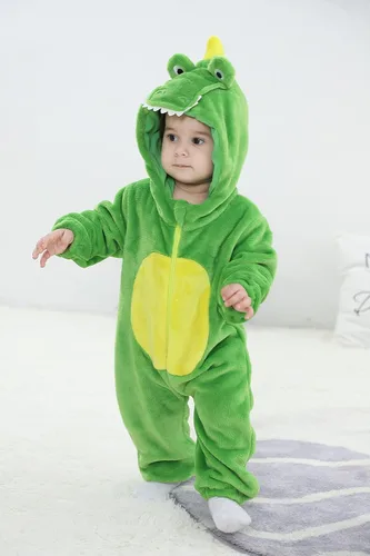 Vista 2 de TONWHAR - Mameluco con capucha, fantástico disfraz infantil de varios animales, como tigre o dinosaurio