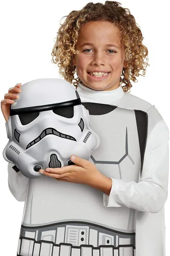 Vista 3 de Disfraz de Lego Star Wars Deluxe de Lego Stormtrooper para niño