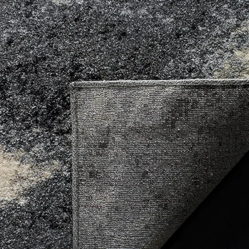 Vista 4 de SAFAVIEH Retro Collection - Alfombra de acento de 2'3" x 5', gris y marfil, diseño abstracto moderno, sin desprendimiento y fácil cuidado, ideal