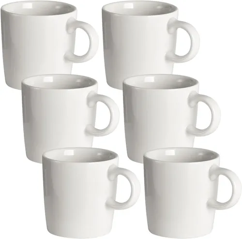 Vista 14 de homEdge Mini Taza de Espresso de Porcelana, 4 Onzas / 120 ml Pequeñas Tazas de Café Cerámicas Demitasse para Espresso, Té - Juego de 6