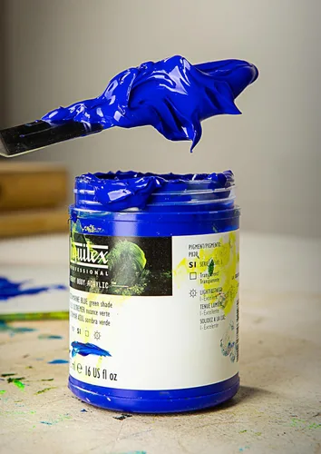 Vista 5 de Liquitex Pintura acrílica profesional de alto espesor, envase de 473 ml, tono carmesí alizarina permanente Alizarin Crimson Hue Permanente