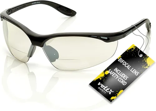Vista 6 de voltX 'Constructor' - Gafas de seguridad de lectura bifocales (Transparente +1.0 Dioptrías) Certificadas ANSI Z87.1+ & CE EN166F / Gafas