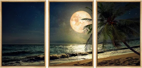 Vista 37 de wall26 Lienzo enmarcado para pared, juego de arte de selva, rana, hoja de palmera, naturaleza, desierto, arte moderno, realismo, decorativo