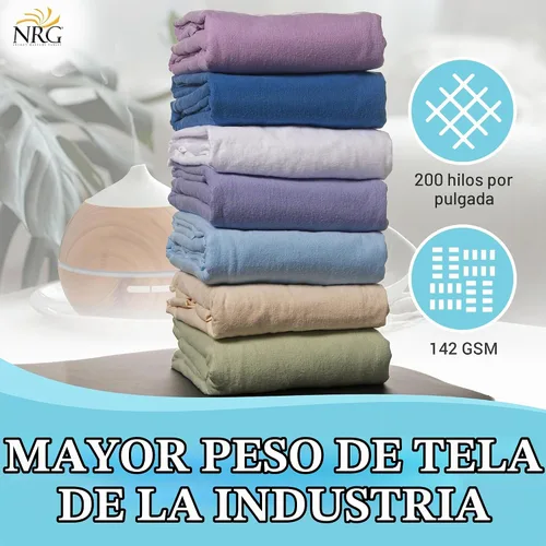 Vista 5 de NRG - Sábanas planas de franela de lujo para mesa de masaje – Ropa de cama de masaje 100% franela de algodón – 160 GSM, 200 hilos – Algodón suave