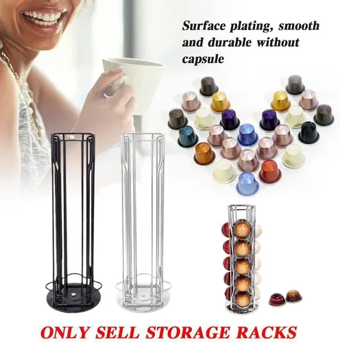 Vista 3 de Wmool Soporte para cápsulas de café Vertuo para 32 cápsulas de café compatible con Nespresso Vertuoline soporte Vertuo Line Organizer Carousel 360