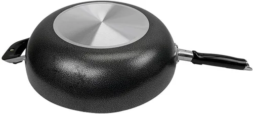 Vista 4 de Sartén antiadherente de aluminio de 13.5 pulgadas, sartén para cocinar huevos, mango lateral