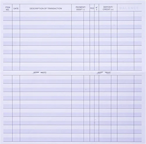 Vista 3 de Registros de cheques para chequera personal, registro de chequera fácil de leer