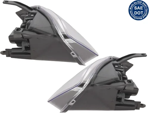 Vista 7 de APA - Conjunto de faros delanteros de repuesto para 2003 2004 2005 03 04 05 Cavalier par de pasajeros derecho y lado izquierdo del conductor Par