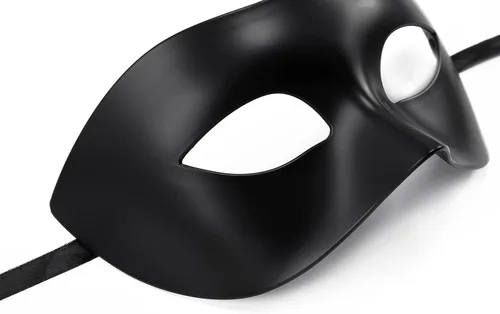 Vista 4 de TRIFUNESS Máscara de mascarada para hombre, máscara griega romana veneciana para Mardi Gras, fiesta de graduación de Halloween