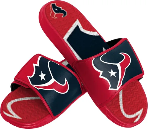 Vista 27 de FOCO mens NFL Team Logo Athletic Sport Shower Flip Flop Sandals Gel Slides