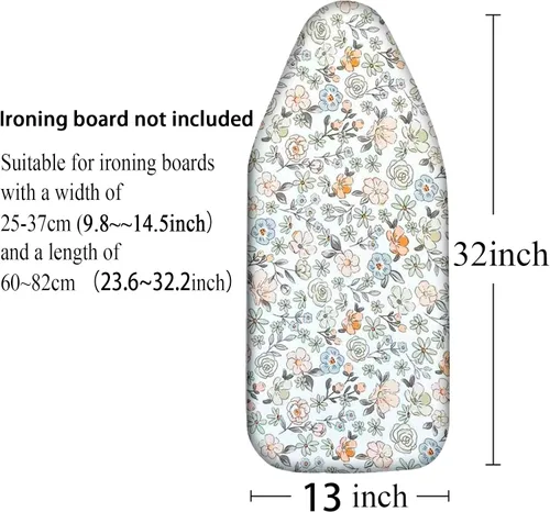 Vista 6 de Funda para tabla de planchar pequeña resistente a quemaduras, cubierta de planchado de mesa con acolchado reflectante del calor, almohadilla