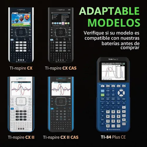 Vista 3 de Kit de batería y carga TI-84 Plus CE compatible con Texas Instruments