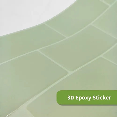 Vista 5 de Alwayspon 10 hojas de azulejos 3D de PVC para salpicaduras de despegar y pegar, papel tapiz autoadhesivo de 12 x 6 pulgadas, calcomanías