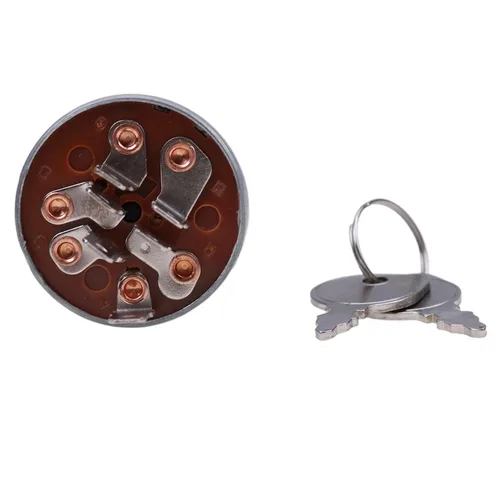 Vista 6 de Interruptor de llave de encendido AM38227 33-398 430-110 compatible con John Deere 316 318 420-108 111 111H 112 112L 116 116H S910 S930 GS25 WG32A