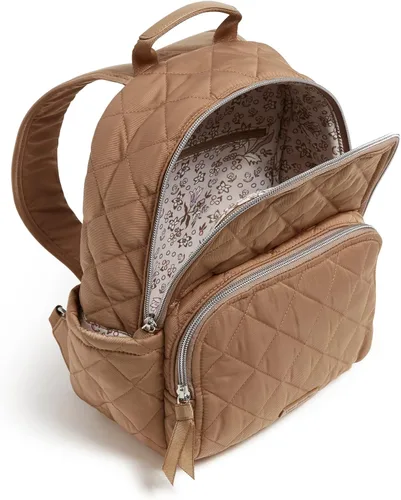 Vista 3 de Vera Bradley Mochila pequeña de sarga de rendimiento para mujer, Bronceado Meadowlark