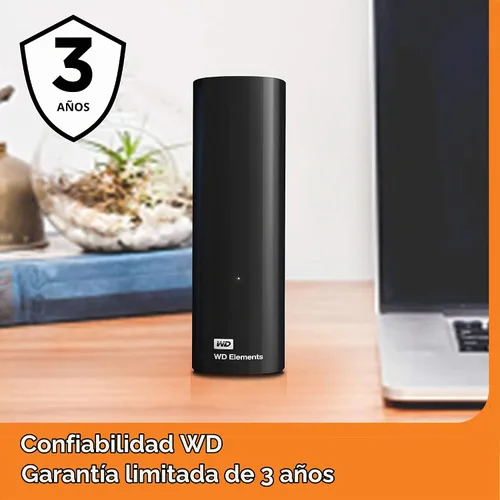 Vista 6 de Western Digital Elements Disco duro externo de escritorio de 12 TB, disco duro externo USB 3.0 para almacenamiento plug-and-play - Western
