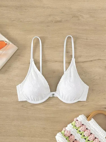Vista 5 de Falainetee Traje de baño para mujer con patrón floral y aros